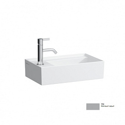 Подвесная раковина Kartell by laufen 46х28х12 см, матовый серый, без отверстия перелива, с 1 отверстием для смесителя, SaphirKeramik 8.1533.5.759.111.1 Laufen